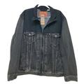 Levi's Jackets & Coats | Levi's Men's Black Denim Color Block Trucker Jean Jacket Size Xxl | Color: Black | Size: 2xl