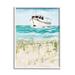 Stupell Industries 49_Nautical Boat By Coast Grassy Beach Landscape Stretched Canvas Wall Art By Julie Derice Canvas in Blue | Wayfair