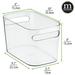mDesign Deep Plastic Bathroom Storage Bin w/ Handles, 10" Long, 4 Pack Plastic | 6 H x 6 W x 10 D in | Wayfair 6820MDBST