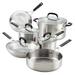 KitchenAid® KitchenAid Stainless Steel Cookware Pots & Pans Set, 10 Piece, Brushed Stainless Steel in Gray | Wayfair 71017