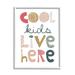 Stupell Industries Cool Live Here Phrase Abstract Pattern Typography Gray Farmhouse Rustic Oversized Framed Giclee Texturized Art By Jennifer Mccully | Wayfair