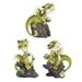 Trinx 3 Piece Haak Dragons Hold Pearl Figurine Set Resin in Gray/Green | 4.75 H x 2 W x 1 D in | Wayfair 01018E0042EA4B07A68A8DE13A6C721B