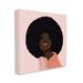 Stupell Industries African American Woman Wearing Pink Glam Fashion Oversized Black Framed Giclee Texturized Art By Jennifer Ellory Canvas | Wayfair