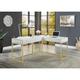 Willa Arlo™ Interiors Bellevue L-Shape Desk Wood/Metal in Yellow | 30.5 H x 56.75 W x 22 D in | Wayfair 7A376A174C074322BB12FE1C74310C57