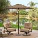 Arlmont & Co. Seegmiller 7.2 ft Market Patio Umbrella Metal in Brown | 87 H x 86.4 W x 86.4 D in | Wayfair D2B39A40214145B6AEF42BFFC5FAB590