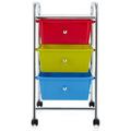 Rebrilliant Ams 3 Drawer Storage Chest Plastic/Metal in Red/Blue/Yellow | 24.4 H x 12.6 W x 14.4 D in | Wayfair 1765F773846B4985ADB87412A748E26E