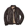 Heinz Bauer Manufakt Herren Leder-Blouson Regular Fit Braun einfarbig