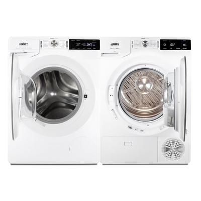 Summit SLS24W3P Front Load Stackable Washer/Dryer Combo - 3 Prong Plug, White, 220v/1ph