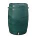 Green 50-Gallon Rain Barrel in UV Resistant Plastic with Brass Spigot - 19 x 24 x 34 inches