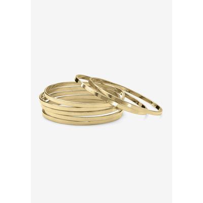 Women's Goldtone 7 Piece Polished Bangle Bracelet ...