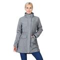 Outdoor Ventures Womens Waterproof Winter Coats Ladies Warm Parka Coats Long Puffer Coat Windproof Insulated Padded Outdoor Jacket(Light Grey,S)