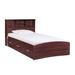 Better Home Products California Wooden Twin Captains Bed in Mahogany - Better Home Products 616859964716