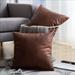 Urban Outfitters Accents | Faux Leather Decorative Pillow Covers | Color: Brown | Size: 18 X 18