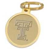 Gold Texas Tech Red Raiders Split-Wire Logo Key Ring