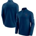 Men's Fanatics Branded Deep Sea Blue Seattle Kraken Authentic Pro Travel and Training Quarter-Zip Jacket