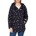 Joules Women's Coast Mid Waterproof Coat, Navy Ditsy, 20