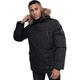 Crosshatch 2k19Aug New Mens Heavy Fur Fleece Lined Hood Parka Padded Winter Coat Jacket[Black,XL]