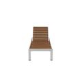 Wade Logan® Aynura 8 Piece 76" Long Reclining Chaise Lounge Set Metal in White/Brown | 37 H x 26 W x 76 D in | Outdoor Furniture | Wayfair