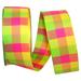 The Holiday Aisle® Plaid Ribbon Fabric in Green/Red | 1.5 H x 5 W x 5 D in | Wayfair D21BB9C065CE4061B78C36C15C38DD8F