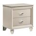 Rosdorf Park Bedi 2 - Drawer Solid Wood Nightstand in Pearl White Wood in Brown/White | 24 H x 22.875 W x 16.5 D in | Wayfair