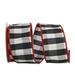 The Holiday Aisle® Ribbon, Polyester in Red/White/Black | 2.5 H x 360 W x 4 D in | Wayfair 63310FA278A440FE81C5145E04C977B0