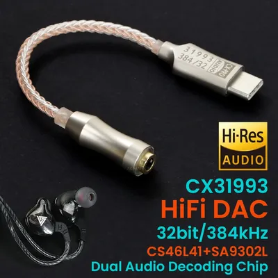 CX31993 USB type-c à 3.5mm interface Audio amplificateur de casque HiFi DAC amplificateur de son