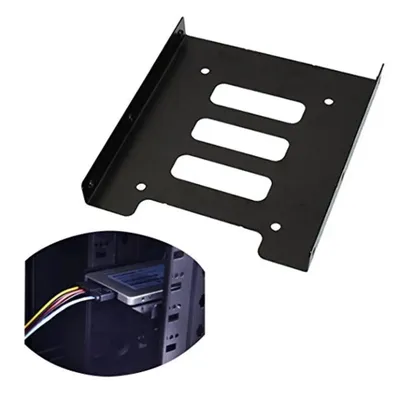 Support de montage métallique pour disque dur SSD de 2.5 à 3.5 pouces pour PC de bureau