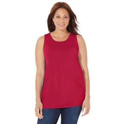 Plus Size Women's Cashmiracle™ Shell by Catherines in Classic Red (Size 5X)