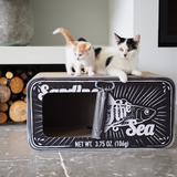 Black Sardine Cardboard Cat Scratcher, 23.6" L X 11.8" W X 11.8" H, Medium