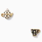 Kate Spade Jewelry | Kate Spade Alice In Wonderland Tea Time Studs | Color: Black/White | Size: Os