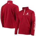 Men's Columbia Crimson Alabama Tide Terminal Tackle Fleece Raglan Omni-Shade Quarter-Zip Jacket