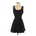 Forever 21 Casual Dress - A-Line Scoop Neck Sleeveless: Black Solid Dresses - Women's Size Small