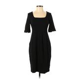 H&M Casual Dress - Sheath: Black Solid Dresses - Women's Size 4