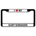 SignMission I Love My Giant Schnauzer Plate Frame Plastic in Black | 12 H x 6 W x 0.1 D in | Wayfair D-LPF-02-107