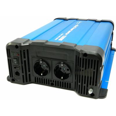 Solartronics - Spannungswandler FS1500DR 24V 1500 Watt reiner Sinus blau Inverter Fernbedienung