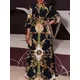 VONDA-Robe maxi plissée à manches lanterne pour femmes robe bohème imprimée vintage robe