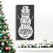 The Holiday Aisle® Build A Snowman Premium Gallery Wrapped Canvas - Ready To Hang Canvas, Solid Wood in Black | 16 H x 8 W x 1 D in | Wayfair