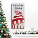 The Holiday Aisle® Snowman Wishes Premium Gallery Wrapped Canvas - Ready To Hang Canvas, Solid Wood in Black/Gray/Red | 16 H x 8 W x 1 D in | Wayfair