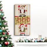 The Holiday Aisle® Santa Hohoho I Premium Gallery Wrapped Canvas - Ready To Hang Canvas, Solid Wood in Black/Green/Red | 16 H x 8 W x 1 D in | Wayfair