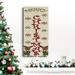 The Holiday Aisle® Reindeer Merry Xmas Premium Gallery Wrapped Canvas - Ready To Hang Canvas, in Brown/Green/Red | 16 H x 8 W x 1 D in | Wayfair