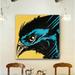 Red Barrel Studio® Raven 1 by Josh Ruggs - Wrapped Canvas Painting Canvas in Black/Blue/Brown | 48 H x 48 W x 1.5 D in | Wayfair