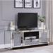Wade Logan® Coons TV Stand for TVs up to 65" Wood/Glass in Brown | Wayfair 3896A6471E2D44A38C11A3AB4E3486BB
