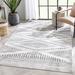 White 63 x 47 x 0.4 in Area Rug - Well Woven Dulcet Aosta Tribal Diamond Pattern Ivory Grey Area Rug Polypropylene | 63 H x 47 W x 0.4 D in | Wayfair