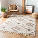 Brown/White 108 x 1 in Indoor Area Rug - Loon Peak® Imraan Geometric Ivory/Brown Area Rug, Polypropylene | 108 W x 1 D in | Wayfair