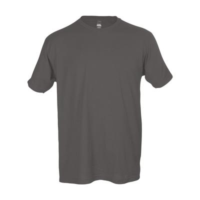 Tultex T202 Fine Jersey T-Shirt in Charcoal size Medium | Cotton 202
