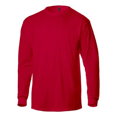 Tultex 291 Heavyweight Jersey Long Sleeve T-Shirt in Red size XL | Cotton