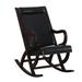 Faux Leather Upholstered Wooden Rocking Chair with Looped Arms, Brown - 38 H x 22 W x 36 L Inches