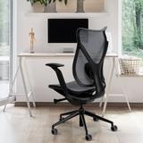 Onda Mid Back All Mesh Ergonomic Office Chair, Black Frame