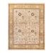 Overton Hand Knotted Wool Vintage Inspired Traditional Mogul Ivory Area Rug - 8' 3" x 10' 5"