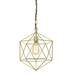 AF Lighting Bellini Triangles Pendant Light for Hardwire or Plug-In Swag Installation in Brushed Gold